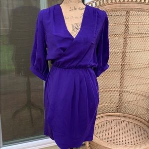 ☮️ Amanda Uprichard Purple Silk V-Neck Mini Dress (size M) ☮️